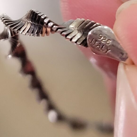 925 herringbone twist silver bacelet - Picture 6 of 10